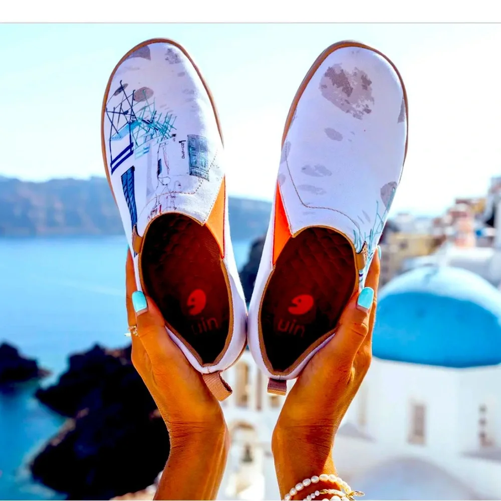 UIN Toledo Blue Silence Women’s 10 Travel Shoes Slip On Loafers Comfort Sneaker - Picture 7 of 16